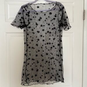 Sheer Black Star Dress